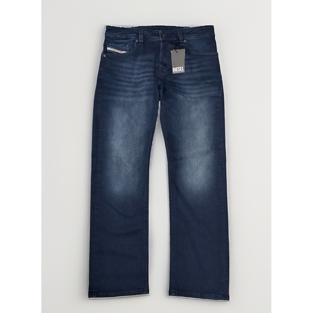 Diesel Markee Straight Jeans Mens 34x32 Dark Wash Blue Denim Button Fly A19035